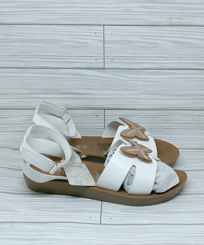 Mudd Girls' Butterfly Sandal White Size 4