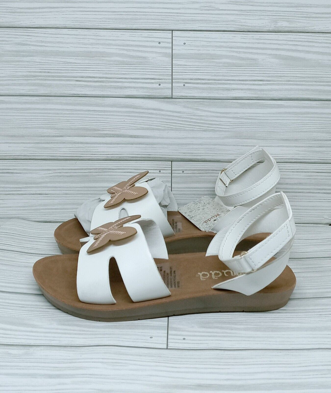 Mudd Girls' Butterfly Sandal White Size 4