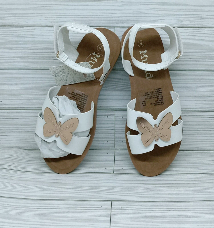 Mudd Girls' Butterfly Sandal White Size 4