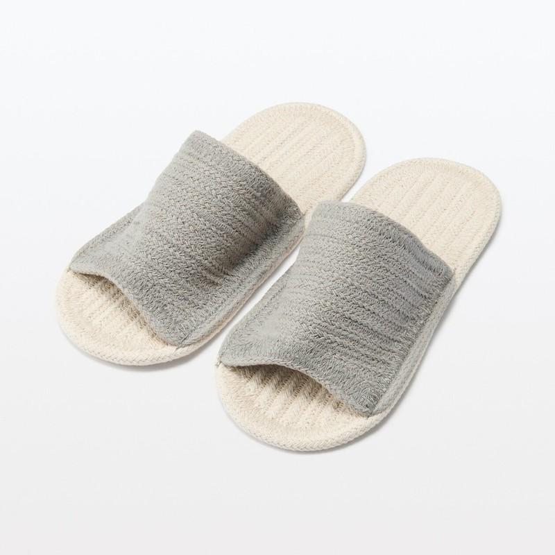 MUJI Cotton Room Sandals Front Opening Select Size & Color