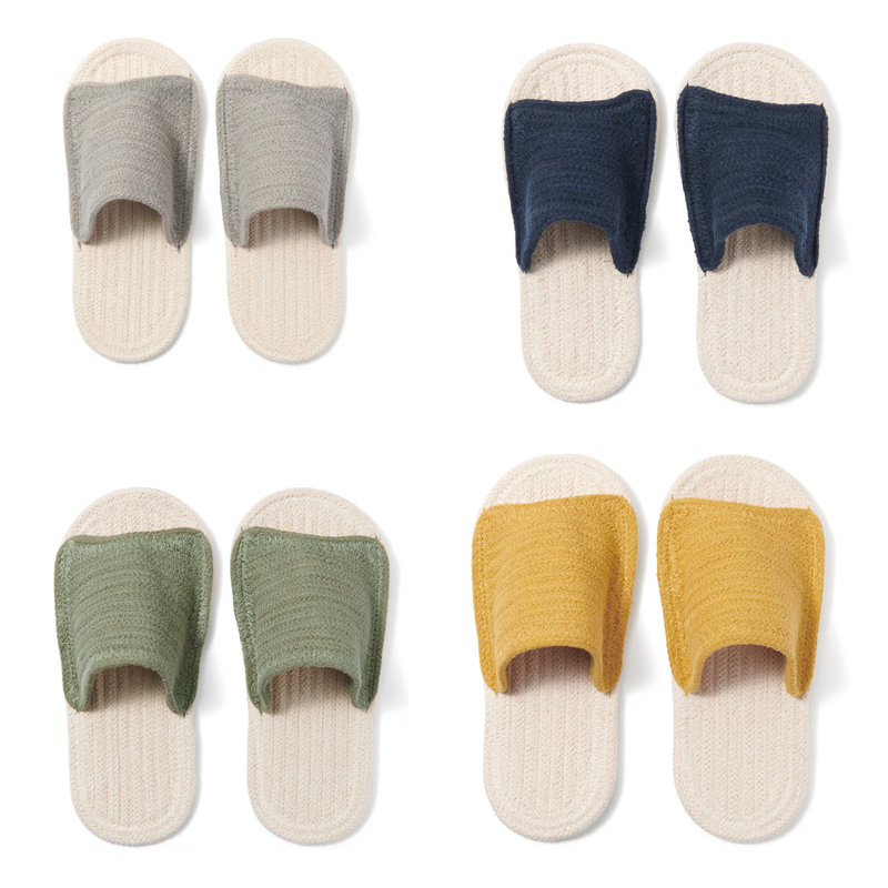MUJI Cotton Room Sandals front opening Select Size & Color