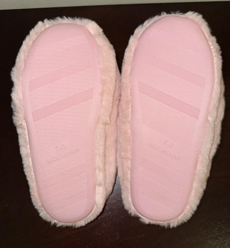 My Melody Pink Slippers Slip-On Plush Shoes Women’s Size 7/8 Sanrio NWT