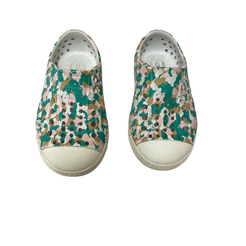 Native Pink Green Camouflage Perforated Kid's Shoes C6 Water Shoes Play
