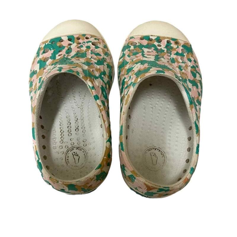 Native Pink Green Camouflage Perforated Kid's Shoes C6 Water Shoes Play