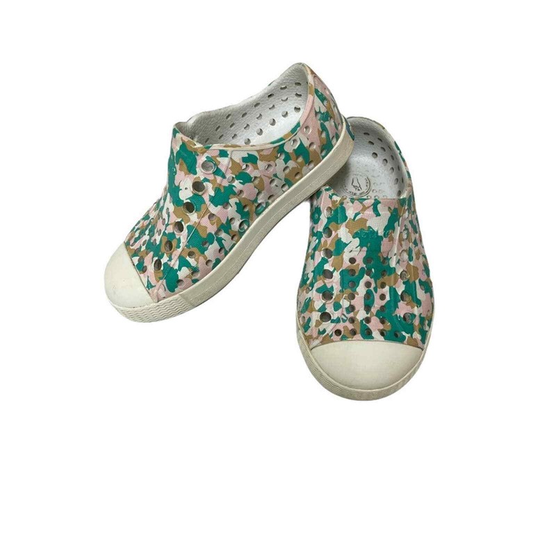 Native pink green camouflage perforated kid's shoes C6 water shoes play