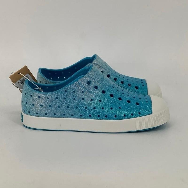 Native Shoes Jefferson Bling Size C13 Coastal Maria Bling/Shell White M28-1