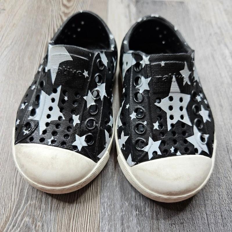 Native Shoes Jefferson Sneakers Black With White Stars Size C4
