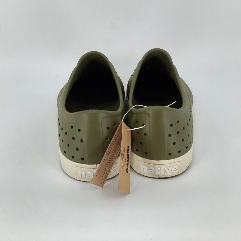 Native Shoes Men 11 Rookie Green Jefferson Slip On Sneaker Perforated P2-64