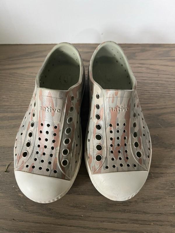 Native Toddler Boys Lot Of 2 Gray & Camo Shoes Size C10