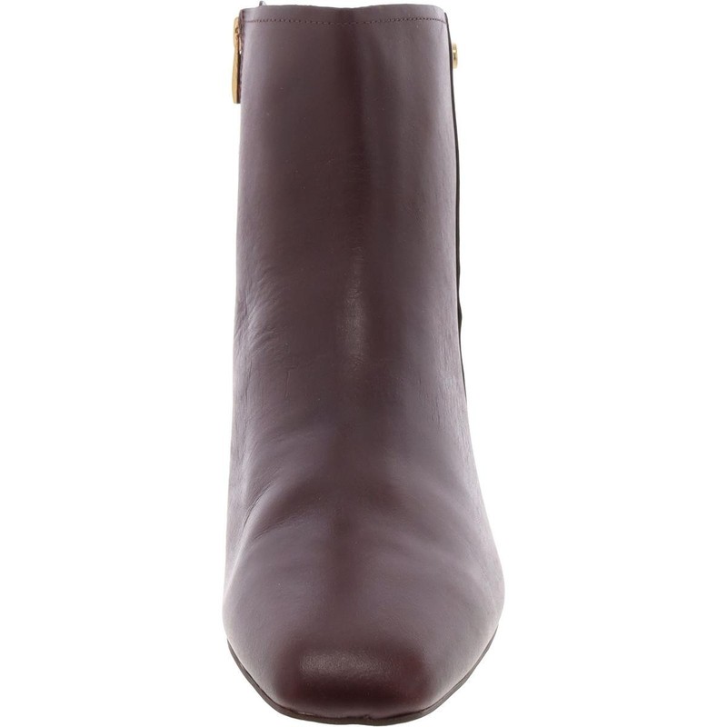 Naturalizer Womens Raffee Red Leather Booties Shoes 9.5 Medium (B M) BHFO 8739