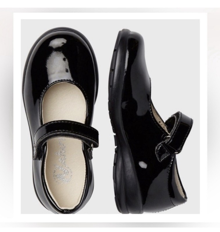 Naturino Catania Black Patent Leather Girls Mary Jane - Size 2