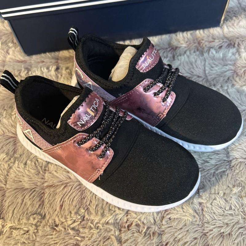 Nautica Girl Kappil Metallic Slip On Sneakers Size 10