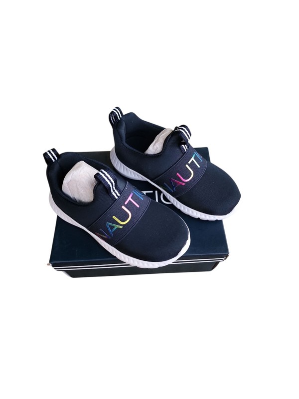 Nautica Kids Girls Youth Athletic Fashion Sneaker Running Shoe -Slip On- Little