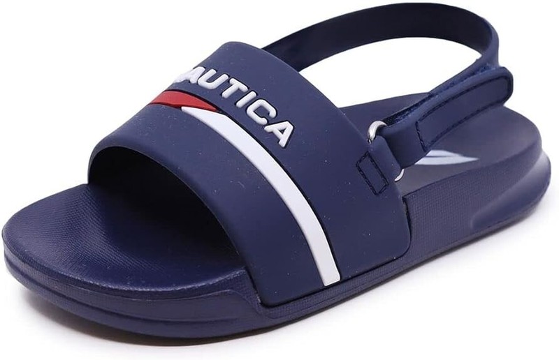 Nautica Toddler Kid Size 11 Navy Blue Rubber Sandals Athletic Slide New