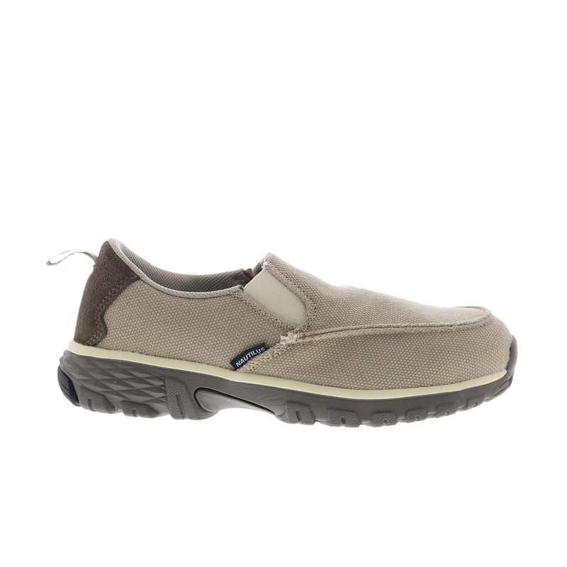 Nautilus Breeze Slip-On Alloy Toe Electrical Hazard Mens Brown Athletic Shoes
