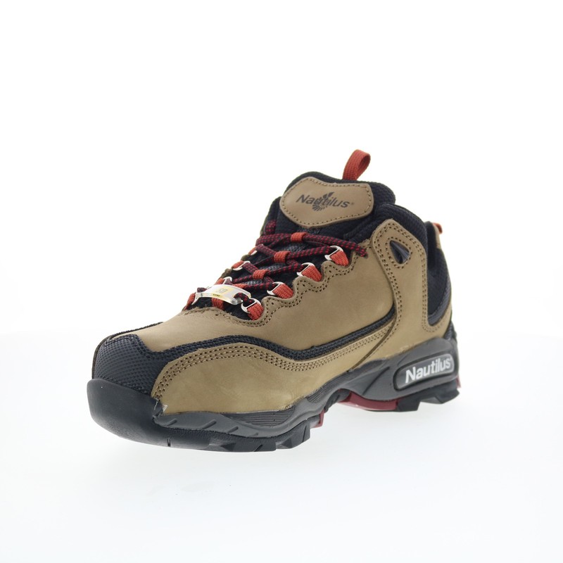 Nautilus Specialty ESD Steel Toe SD10 N1392 Mens Brown Wide Work Shoes