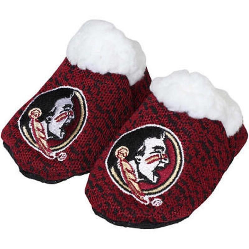 NCAA POLY KNIT Infant Newborn Baby Booties Slippers Shower Gift