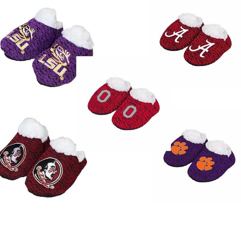 NCAA POLY KNIT Infant Newborn Baby Booties Slippers Shower Gift