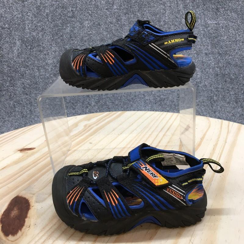 Nerf Sandals Toddler 7 Sport Waterproof Multicolor Faux Leather Hook & Loop