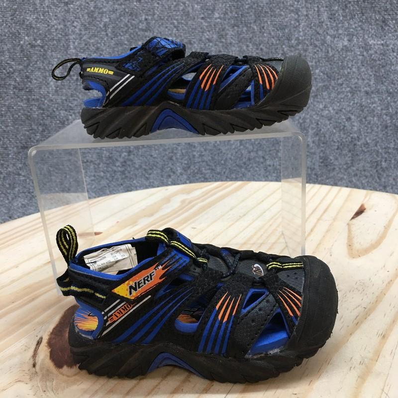 Nerf Sandals Toddler 7 Sport Waterproof Multicolor Faux Leather Hook & Loop