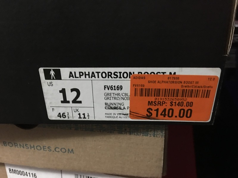 NEW $150 Mens Adidas Alphatorsion Boost Running Shoes Size 12