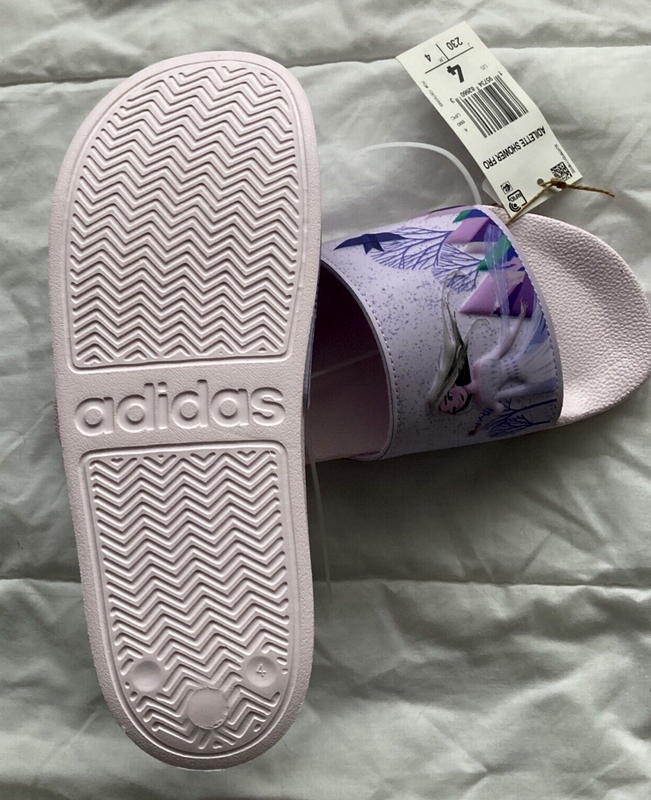 NEW-Adidas Adilette Slide-Frozen-choice Of Size 3 4 Or 6 Big Kids