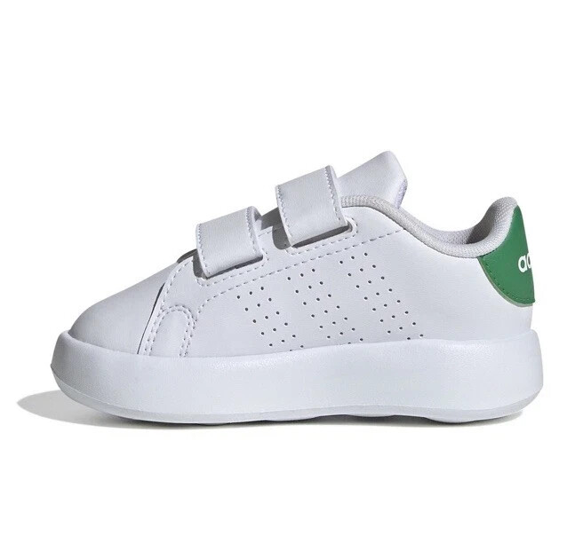NEW Adorable Adidas Advantage CF I Infant Shoes Size 6K White / Green