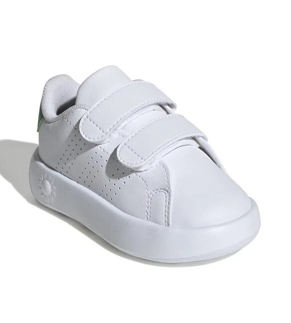NEW Adorable Adidas Advantage CF I Infant Shoes Size 6K White / Green