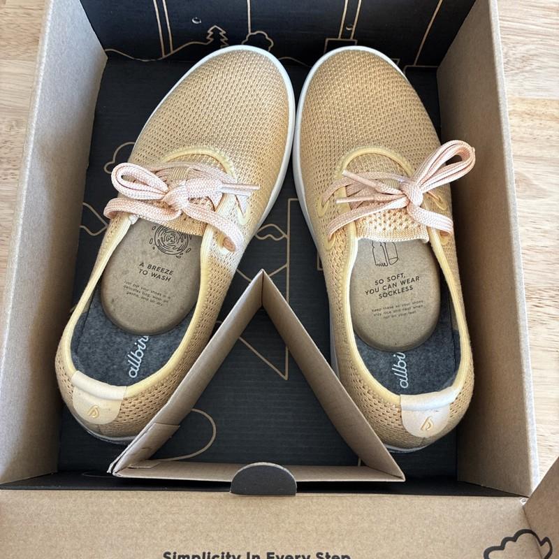 New Allbirds Women Tree Skipper Breezes Shoes Beige Comfort Casual Size 8