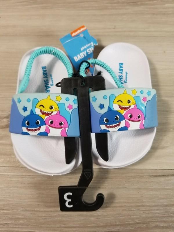 NEW Baby Shark Toddler Slide Sandals Boys 3 Flip Flop Shoes Pinkfong