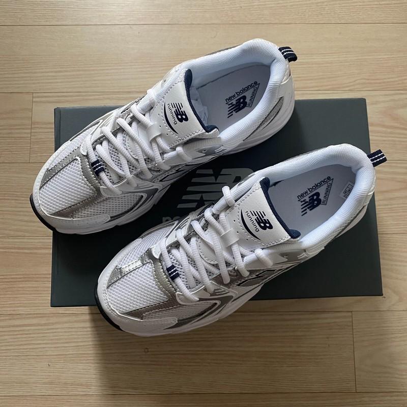 New Balance 530 White Metallic Silver GS/Womens Sneakers GR530SB1✅Multiple Sizes