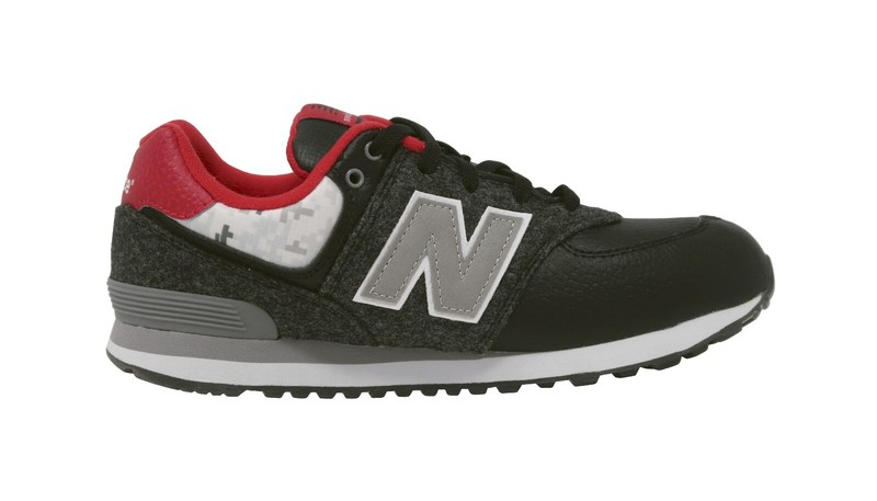 New Balance 574 Big Kids Running Shoes Sneakers KL574FWG - Black/Grey/Red