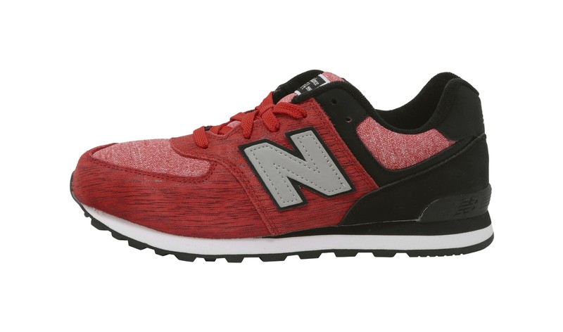 New Balance 574 Big Kids Running Shoes Sneakers KL574BEG - Red/Black