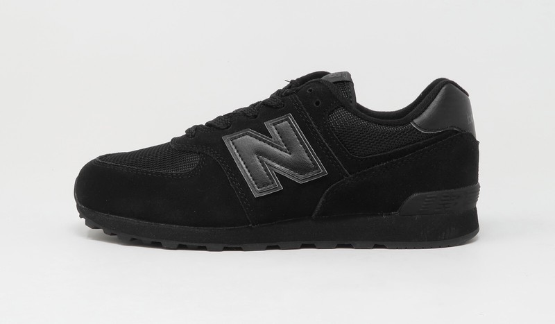 New Balance 574 Classic Big Kids Running Shoes Sneakers GC574TB - Black/Black