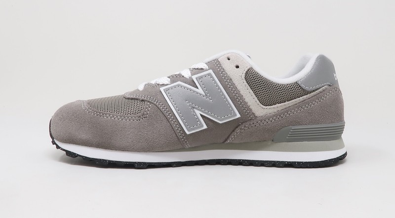 New Balance 574 Classic Big Kids Running Shoes Sneakers GC574EVG - Grey/White