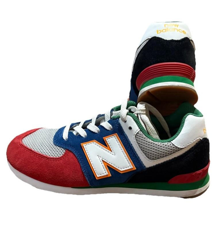 New Balance 574 Shoes Boys 5 Multicolor Suede Sneakers PC574DRY