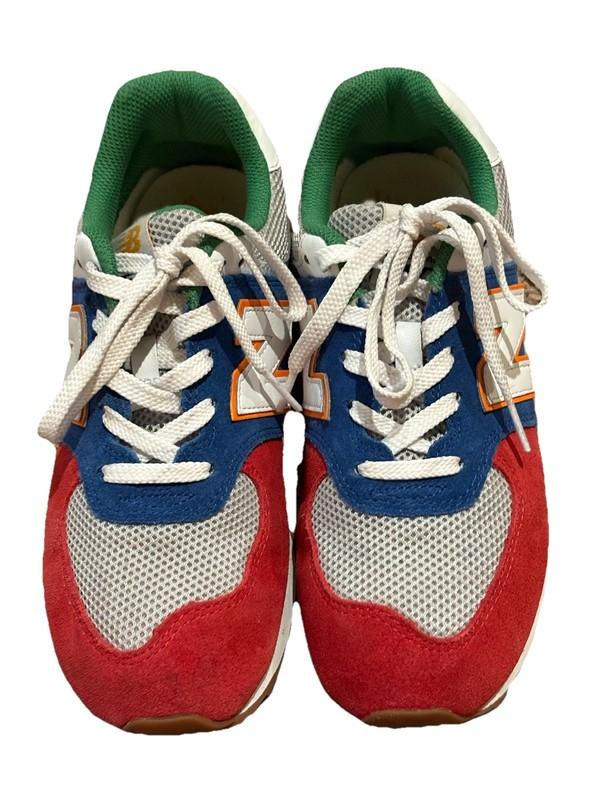 New Balance 574 Shoes Boys 5 Multicolor Suede Sneakers PC574DRY