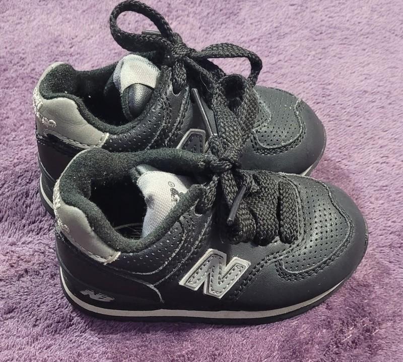 New Balance Black Grey 574 Sneaker Shoes Toddler Size 4 KJ574KK1 M