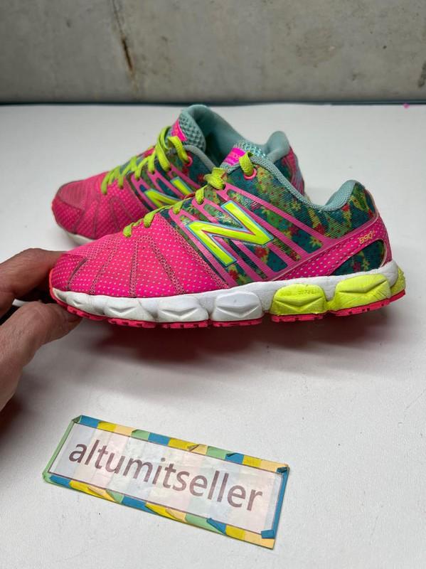 New Balance CHILD SIZE 13 Youth Neon Pink Green Lace Up Sneakers Shoes KJ890SFP
