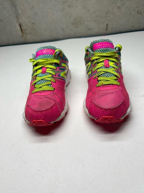 New Balance CHILD SIZE 13 Youth Neon Pink Green Lace Up Sneakers Shoes KJ890SFP