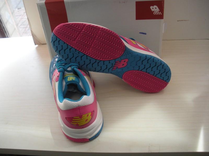 NEW BALANCE GIRLS -CHILDREN TENNIS SHOES- SNEAKERS- #KC996PBY -WHITE/BLUE/ PINK
