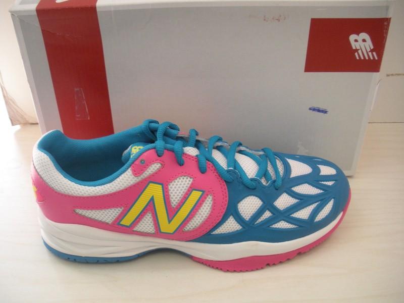 NEW BALANCE GIRLS -CHILDREN TENNIS SHOES- SNEAKERS- #KC996PBY -WHITE/BLUE/ PINK