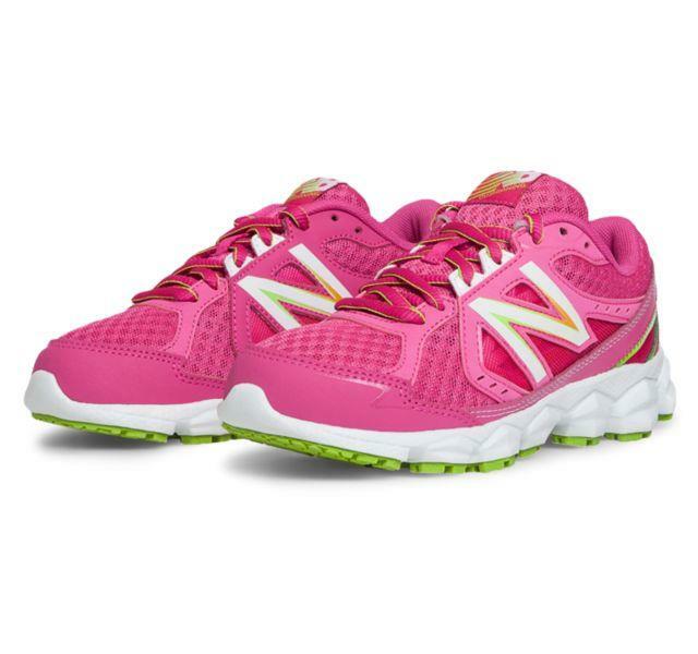 New Balance Kids Girls 5.5 Youth Running Shoe EU 38 Pink White KJ750APY FAST