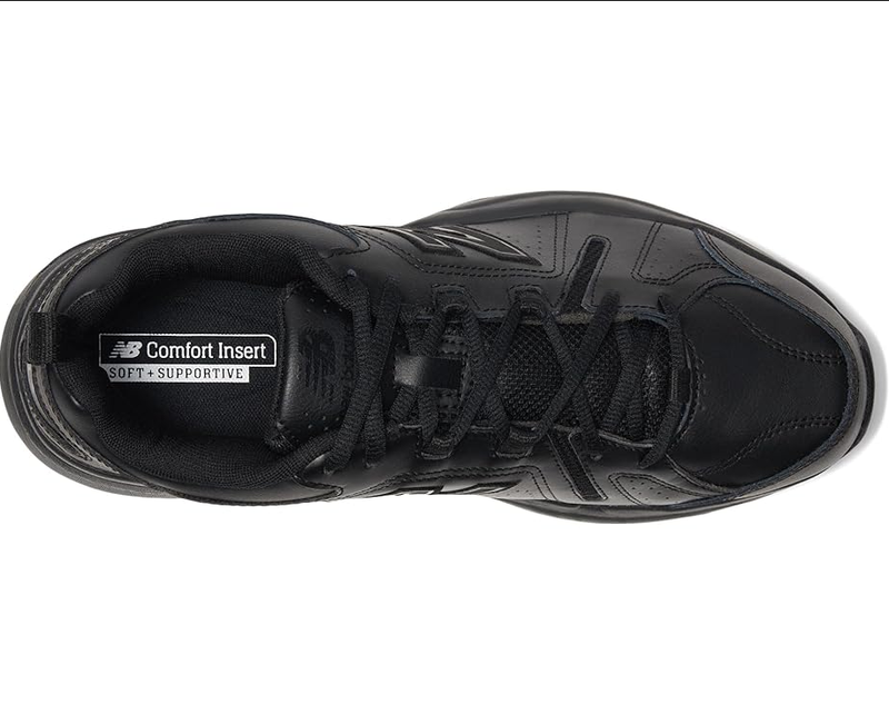 New Balance Men's 608v5 Slip Resistant Black Comfort Shoes Full Box Authentic