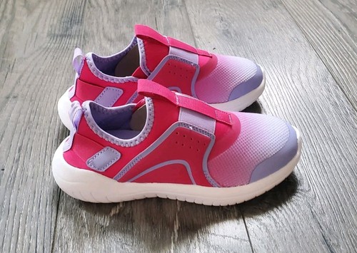 New Big Girls Pink And Purple Slip-on Sport Shoes Size 2