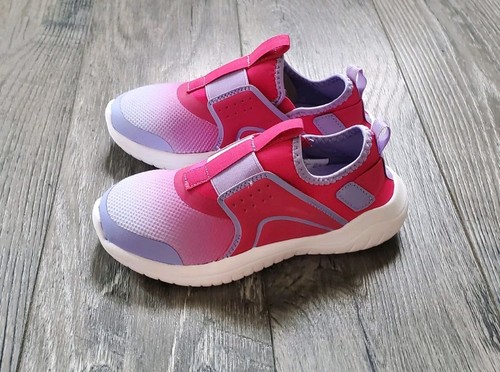 New Big Girls Pink And Purple Slip-on Sport Shoes Size 2