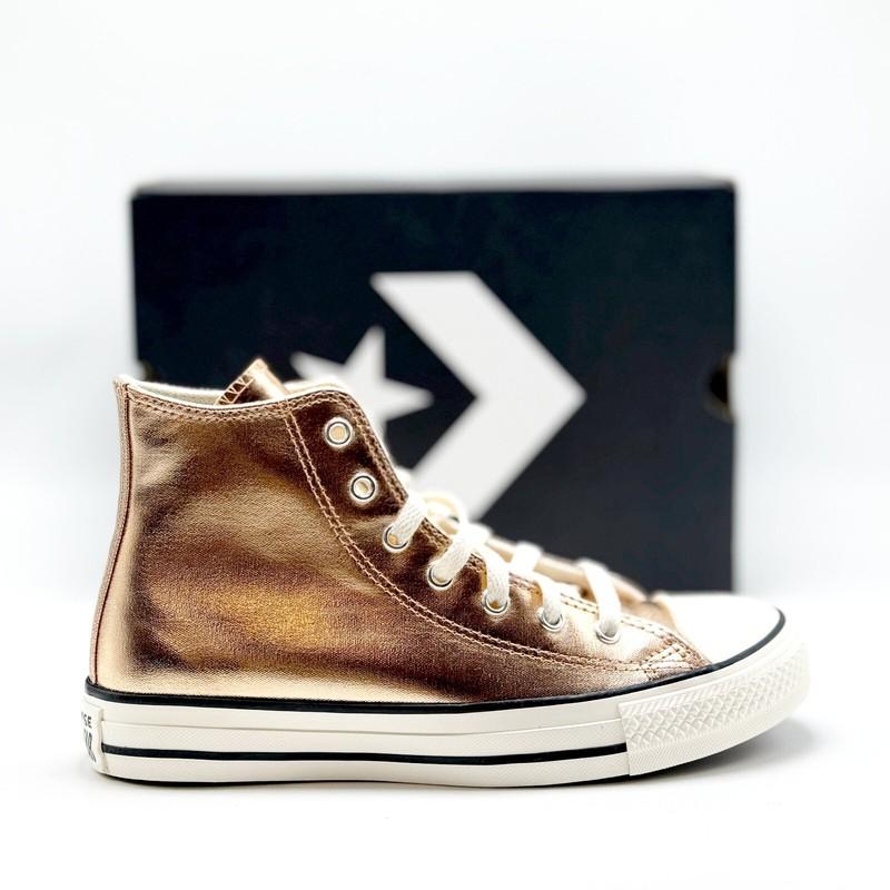 *NEW* Big Kids CONVERSE Chuck Taylor All Star Hi Top Metallic Gold (A11792C ) 