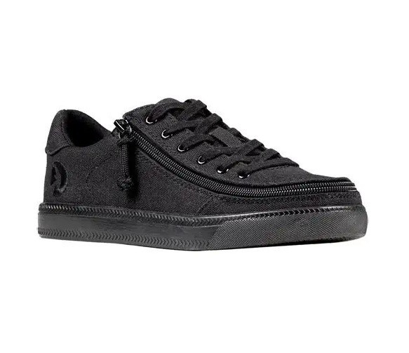 NEW Billy Footwear Women Sneaker Low Top Zip Up Black Adaptive Size 8 M KF189
