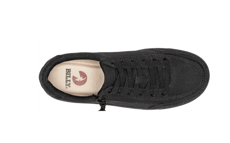 NEW Billy Footwear Women Sneaker Low Top Zip Up Black Adaptive Size 8 M KF189