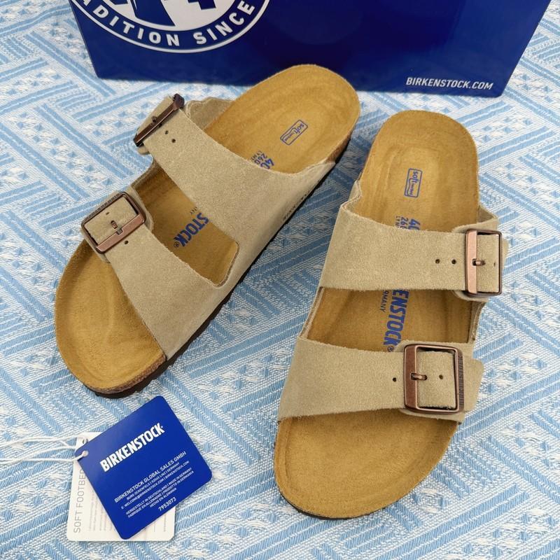 New Birkenstock Arizona Soft Footbed Taupe Suede Leather Wide/Narrow/unisex/EU